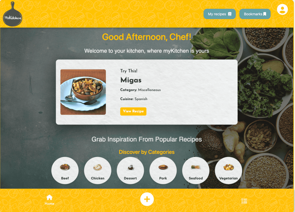 myKitchen app screenshot